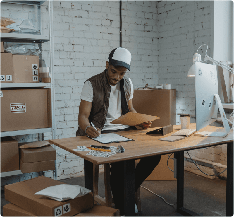 Man writing - Verified Purchase Orders